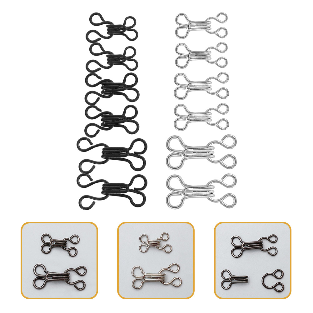 Hook Eye Fastener - 120 Peças Ganchos de Roupa, Fechos
