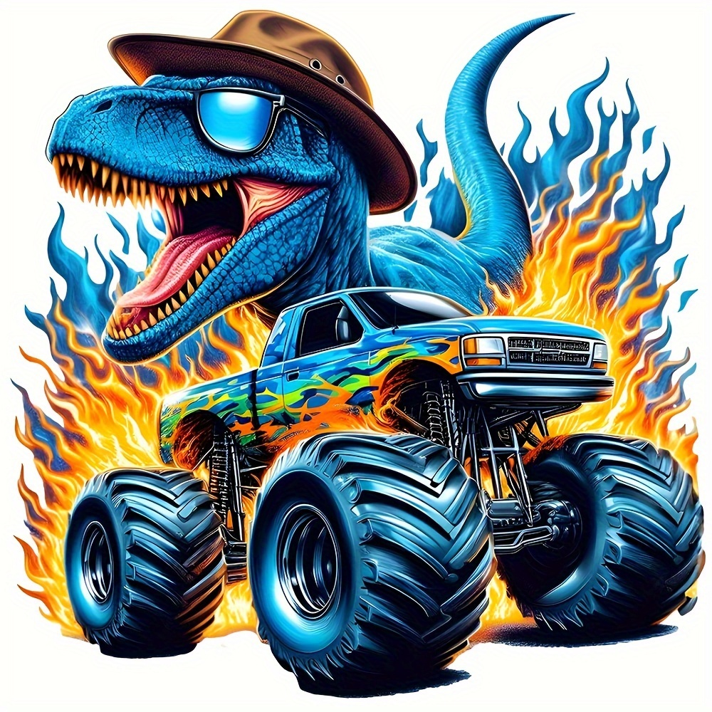 Iron On Patch - Patch Termocolante Dragon Hunter Monster Truck
