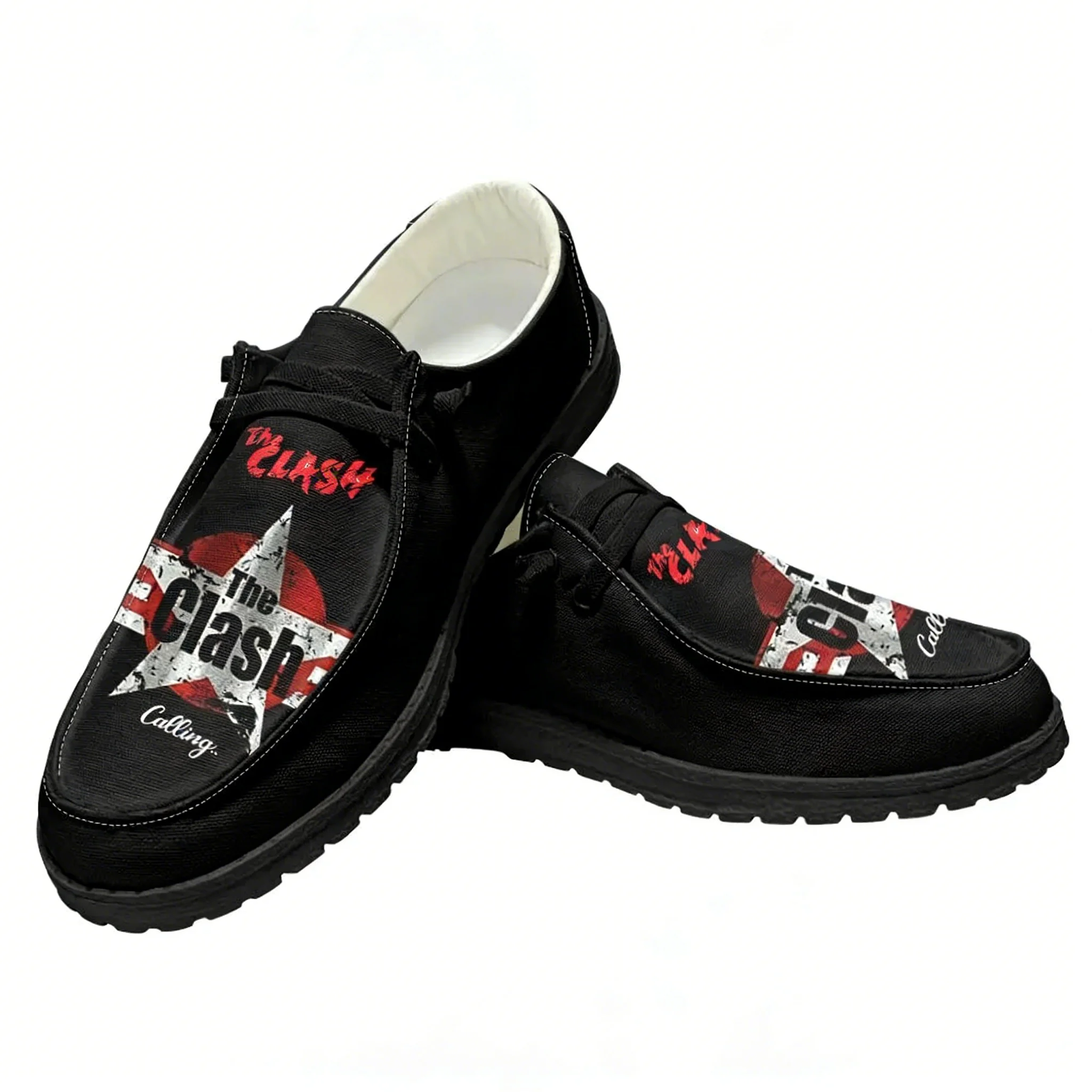Sewing Custom - The Clash Rock Band Sapatos casuais