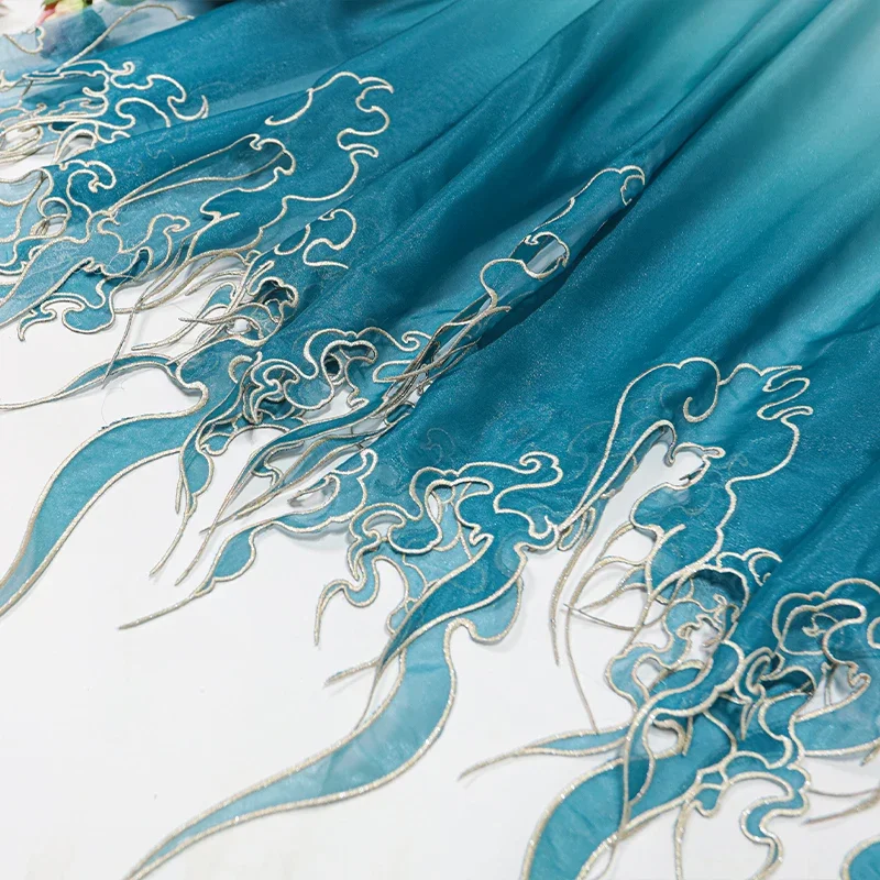Sewing Fabric - Tecido Gradiente de Folha de Lótus