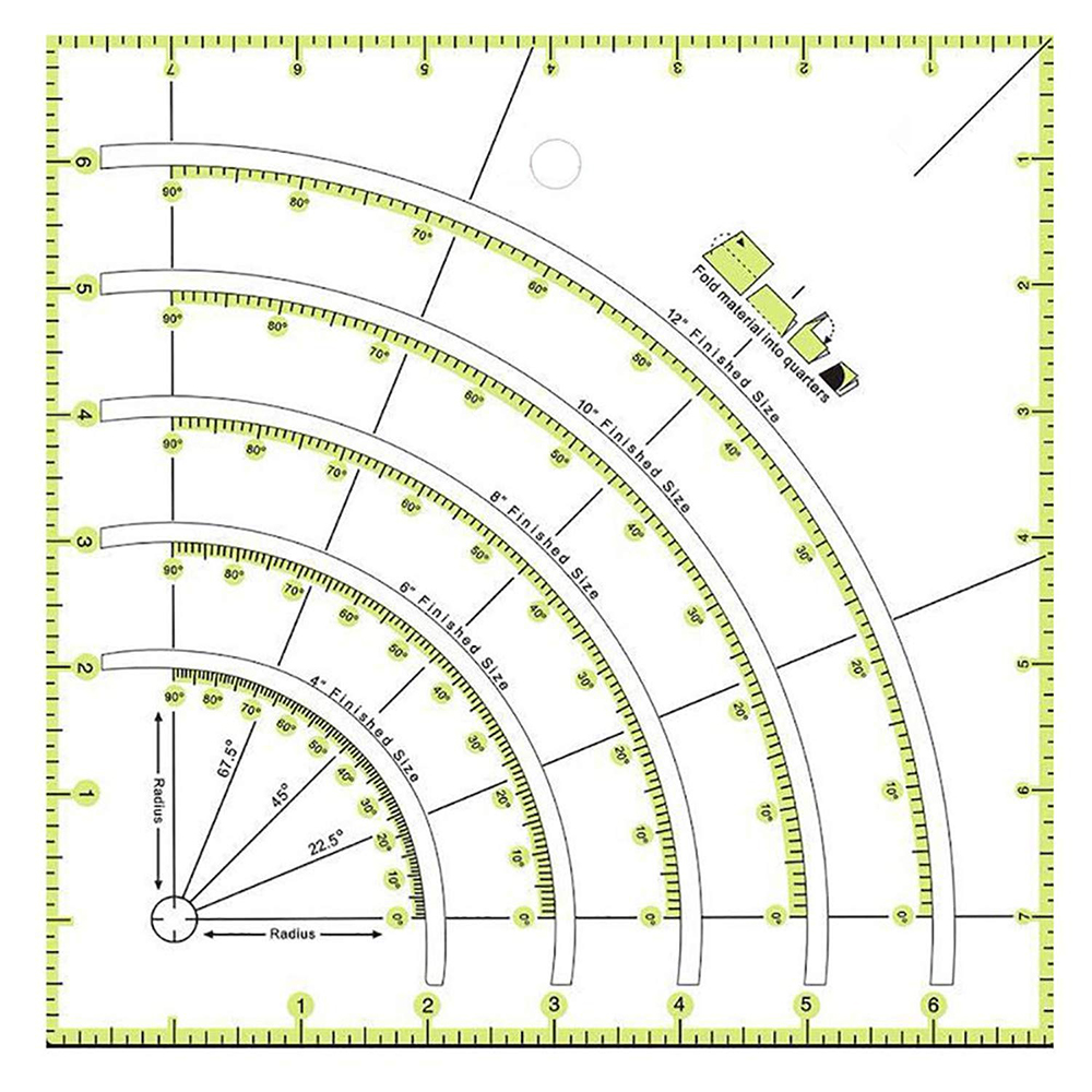 Quilting Ruler Square - Régua acrílica de costura acolchoada, 8x8