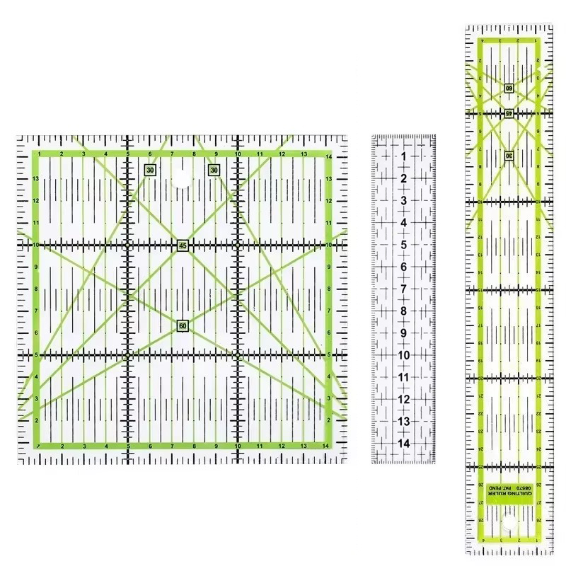 Quilting Ruler Square - 1/2 pçs 15cm quilting retalhos régua