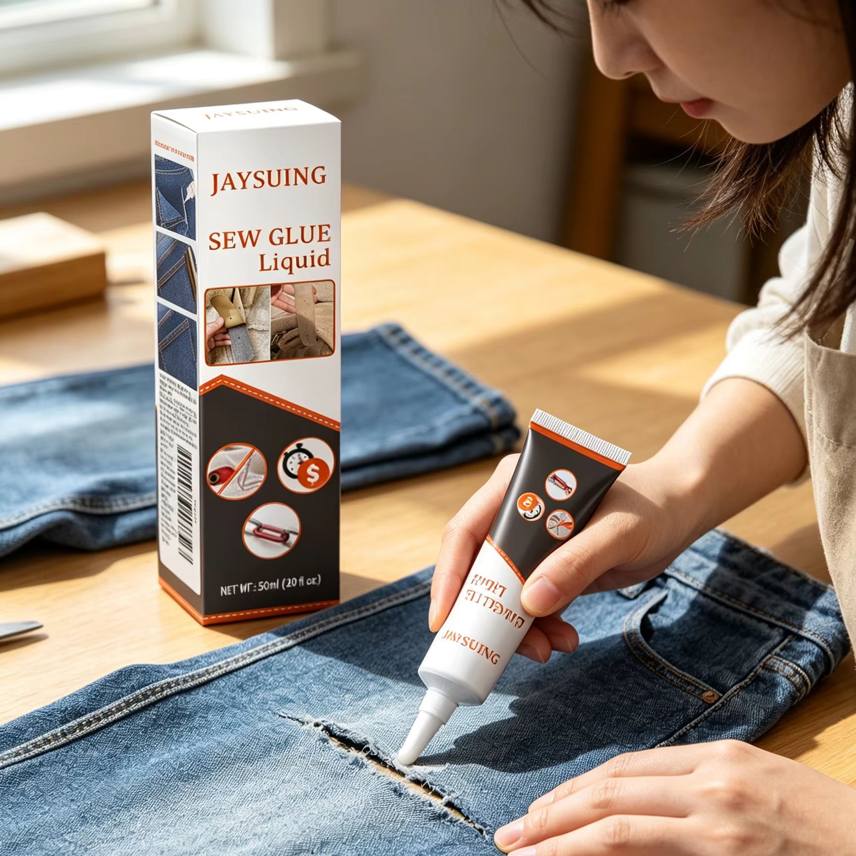Sewing Repair - Cola para Costura Jaysuing, Reparação de