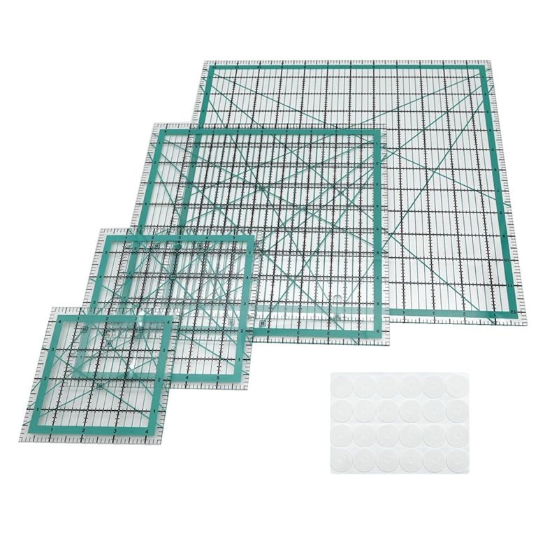 Quilting Ruler Square - Réguas de acolchoamento AEE4, 4 modelos