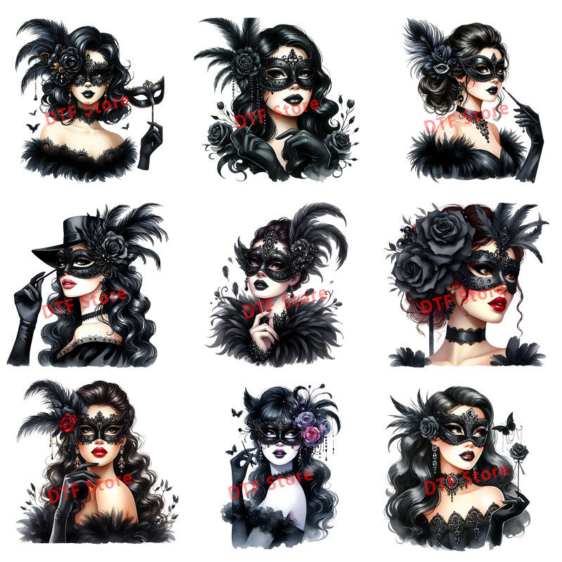 Iron On Patch - Imprensa térmica roupas adesivos, Black Swan