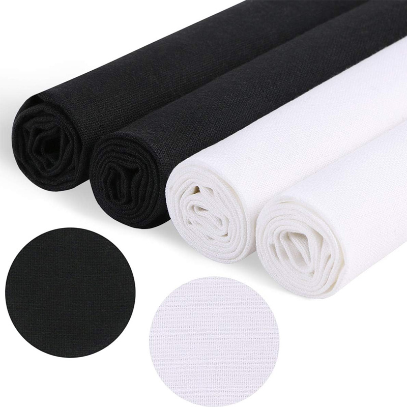 Sewing Embroidery Fabric - 4 Peças de Tecido de Linho,