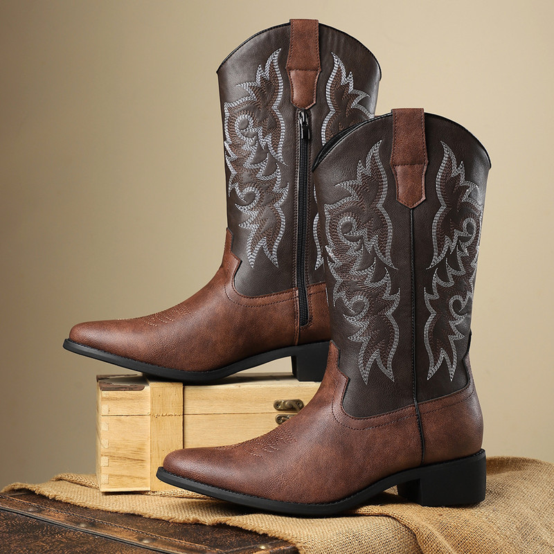 Sewing Embroidery Fabric - NOVO: Botas Masculinas de Cano Alto