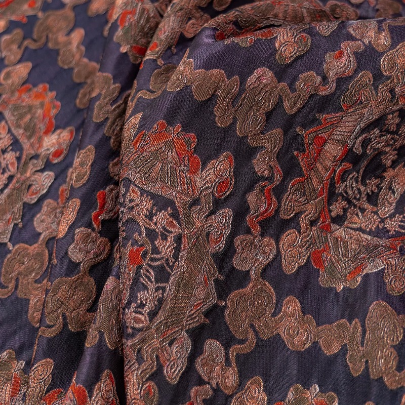 Tecido Jacquard Floral Roxo Ve - Sewing Fabric avaliação e preço