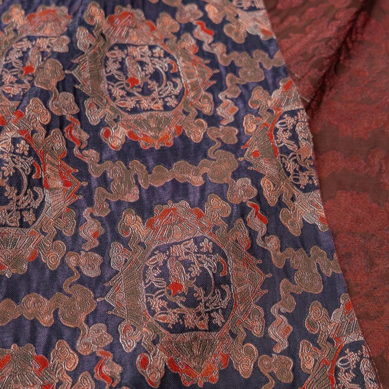 Tecido Jacquard Floral Roxo Ve - Sewing Fabric avaliação e preço