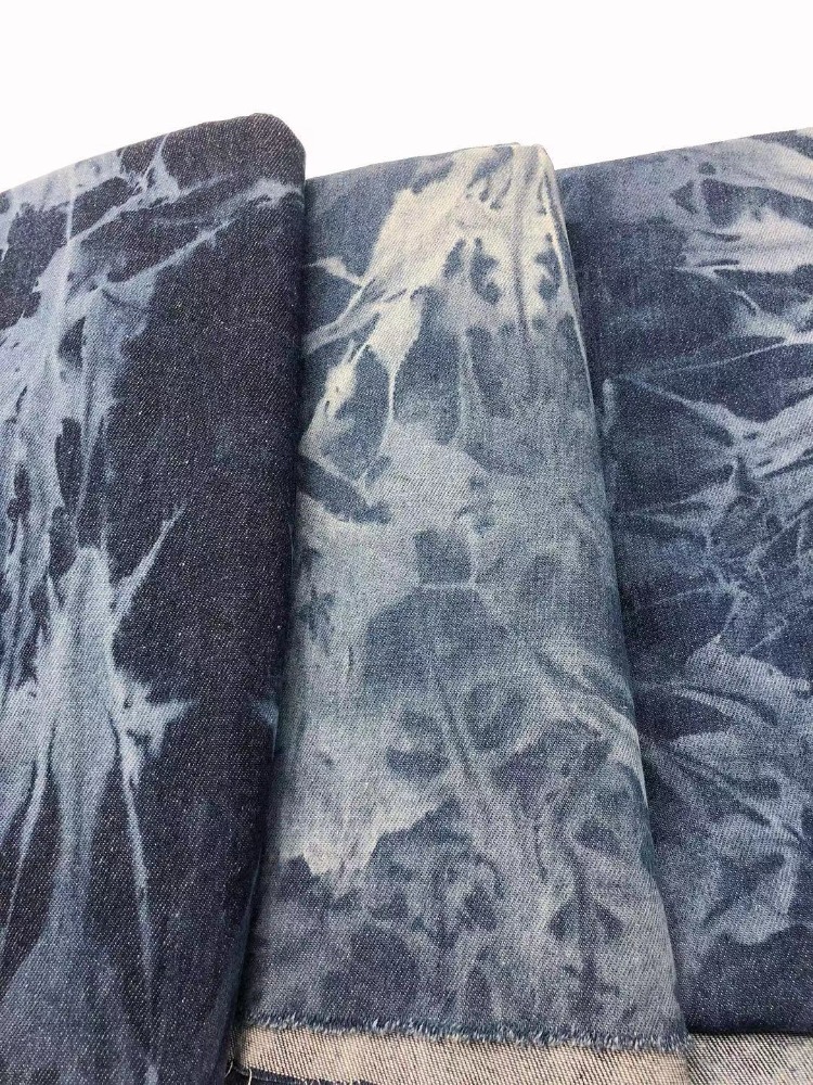 Tecido jeans tie-dye por metro - Sewing Tie Dye avaliação e preço