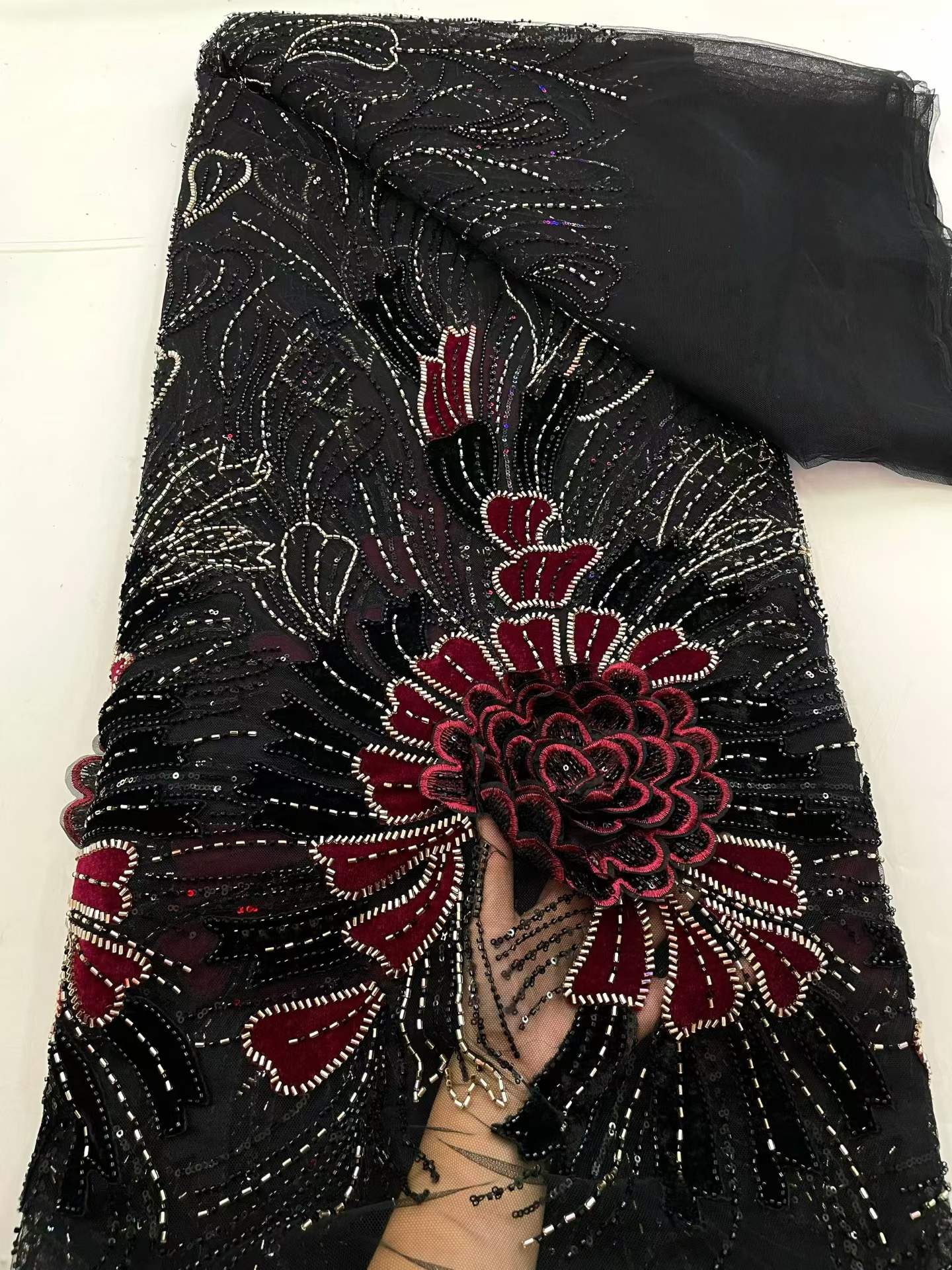 Tecido de Renda de Veludo com  - Sewing Velvet Fabric avaliação e preço
