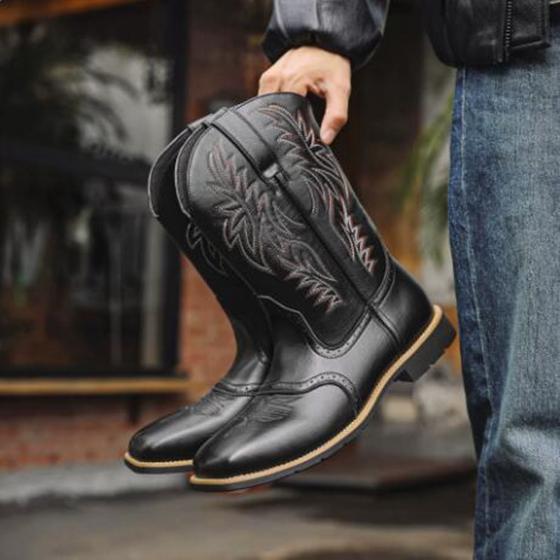 Novas Botas Masculinas Altas c - Sewing Embroidery Fabric avaliação e preço