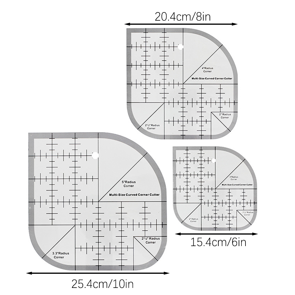 Régua de corte de canto curvo  - Quilting Ruler Square avaliação e preço