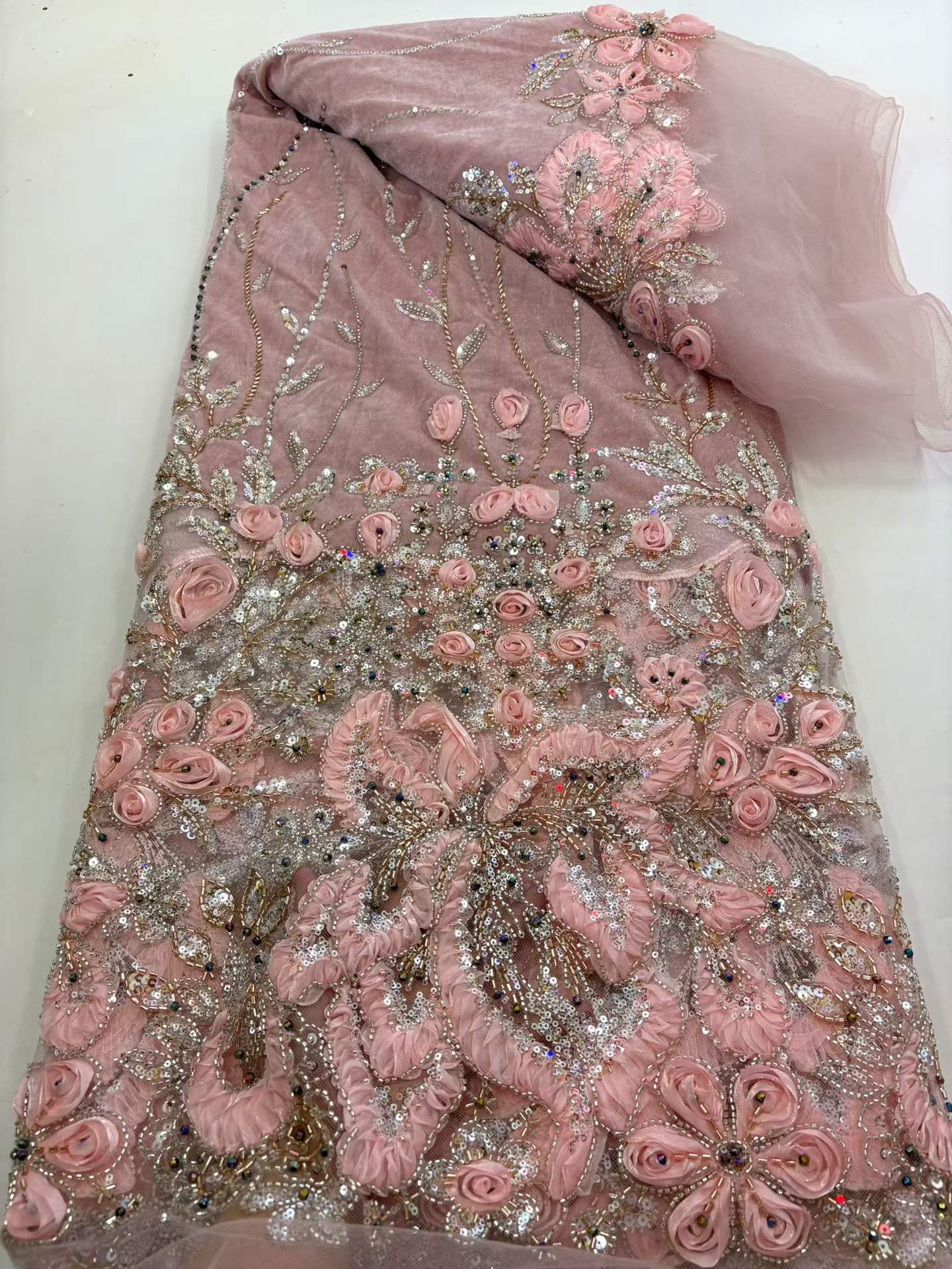 Tecido de Renda Bordado com Mi - Sewing Velvet Fabric avaliação e preço