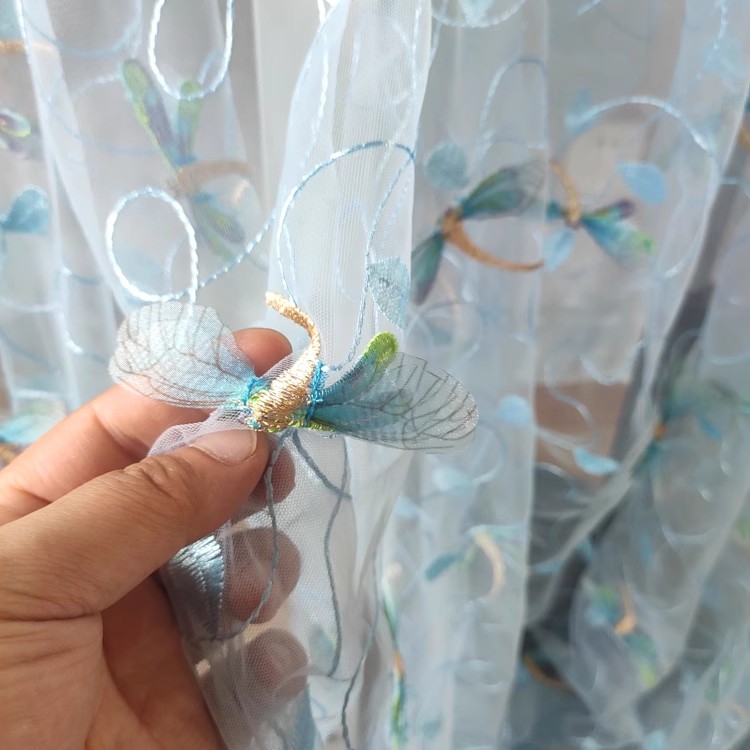 1 jarda de tecido de malha azu - Sewing Embroidery Fabric avaliação e preço