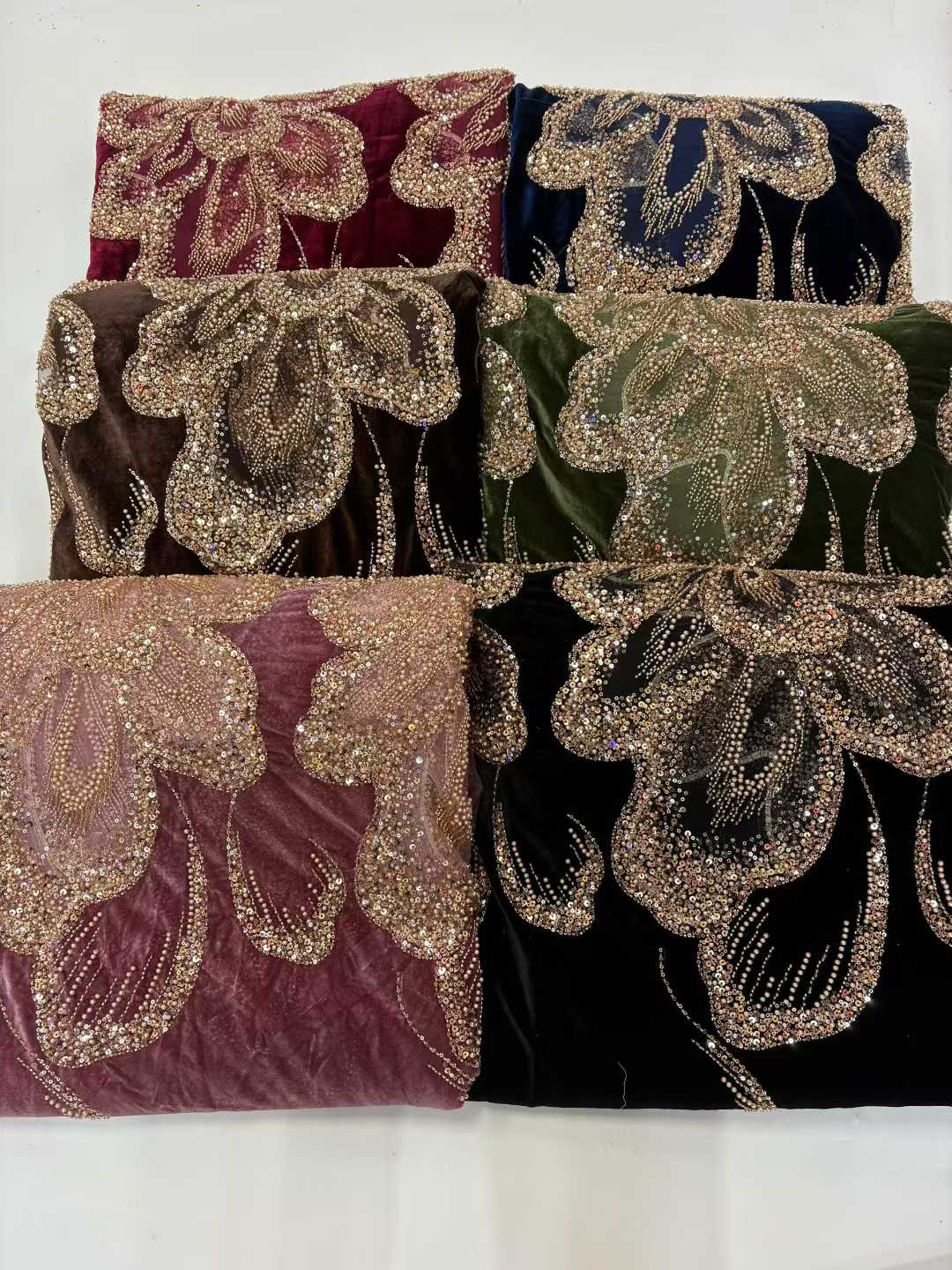 Tecido de renda pesada com con - Sewing Velvet Fabric avaliação e preço