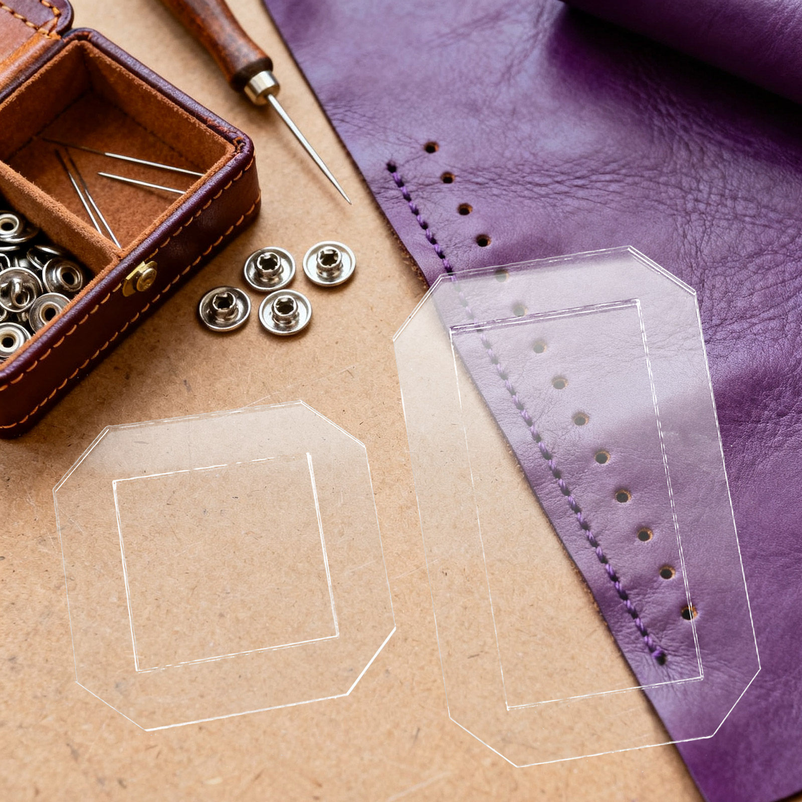 4 Peças de Moldes Transparente - Quilting Ruler Square avaliação e preço
