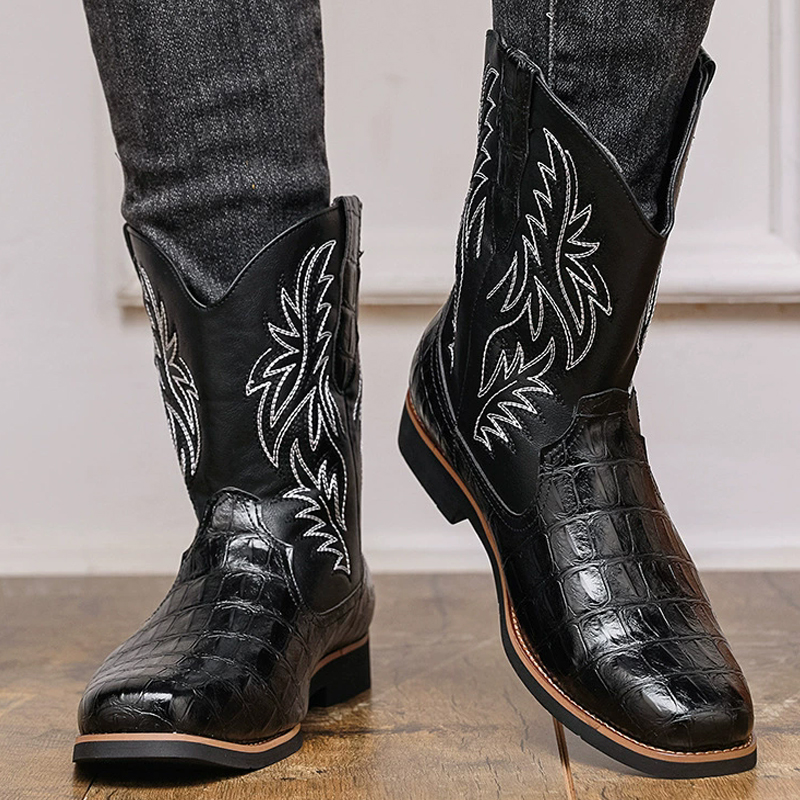 Botas Masculinas de Cowboy Oci - Sewing Embroidery Fabric avaliação e preço