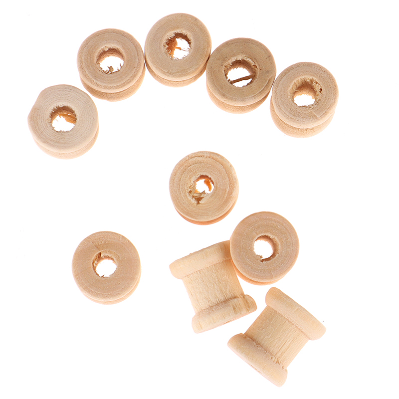 100PCS Bobinas de Madeira Vazi - Thread Bobbins Empty avaliação e preço