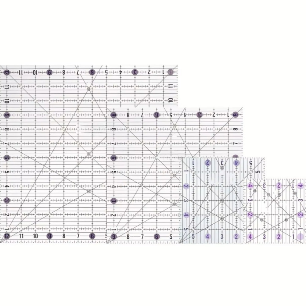 Conjunto de 4 Réguas Quadradas - Quilting Ruler Square avaliação e preço