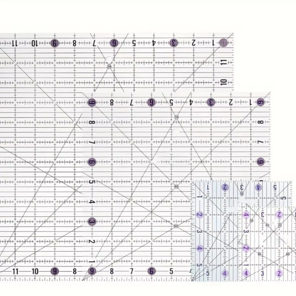 Conjunto de 4 Réguas Quadradas - Quilting Ruler Square avaliação e preço