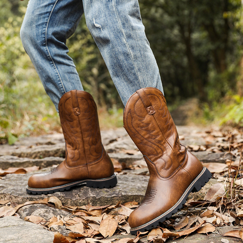 Botas Masculinas Clássicas de  - Sewing Embroidery Fabric avaliação e preço