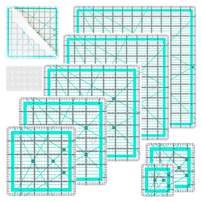 Régua de Colarinho A25F-Azul c - Quilting Ruler Square avaliação e preço