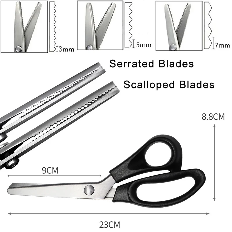 Tesoura dentada de aço inoxidá - Pinking Shear Blade avaliação e preço