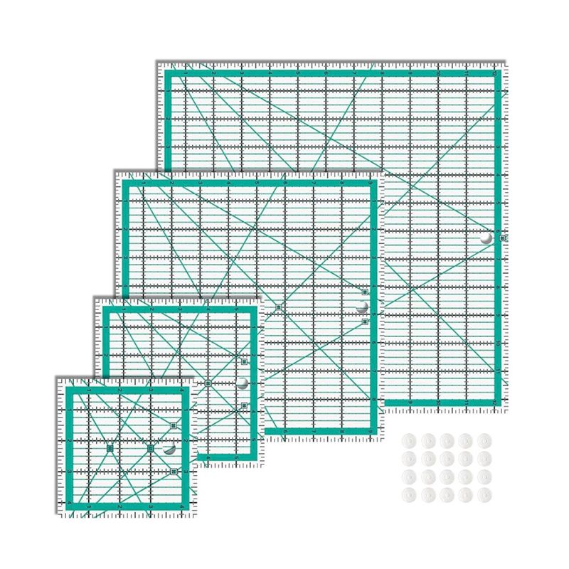 Réguas para quilting, 4 réguas - Quilting Ruler Square avaliação e preço
