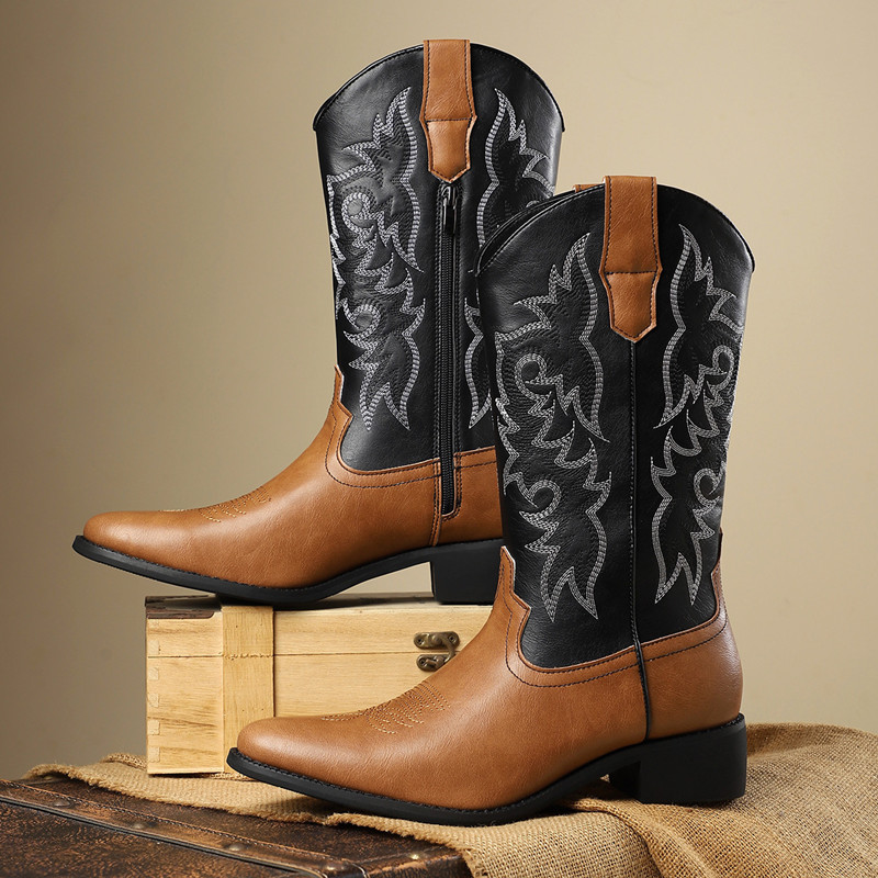NOVO: Botas Masculinas de Cano - Sewing Embroidery Fabric avaliação e preço