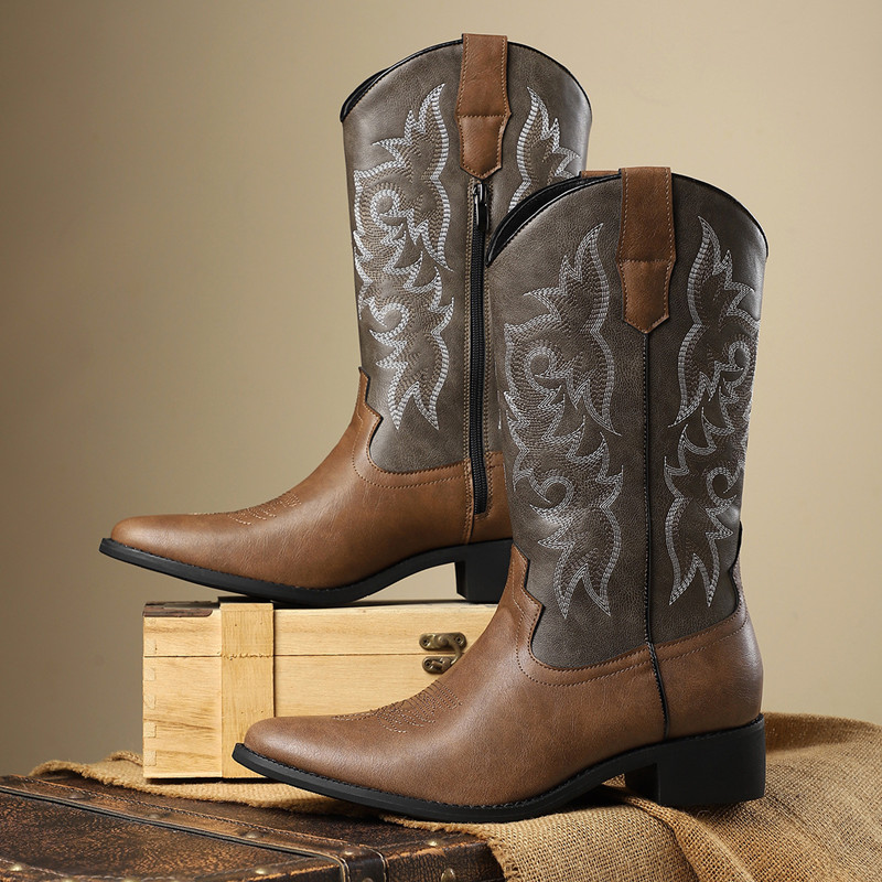 NOVO: Botas Masculinas de Cano - Sewing Embroidery Fabric avaliação e preço