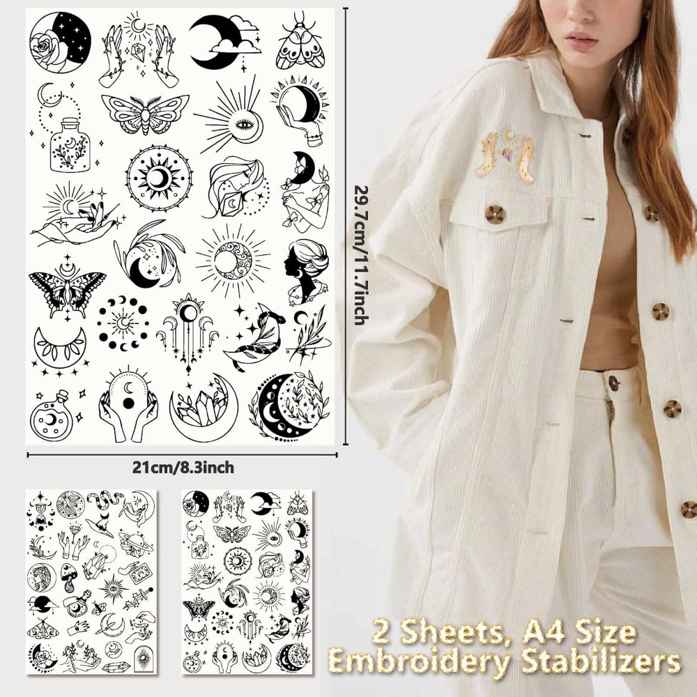 51 pçs boho lua solúvel em águ - Sewing Embroidery Fabric avaliação e preço